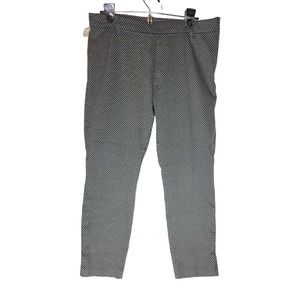 H & M Pants Womens 14 Blue Capri Side Zip Ladies Casual‎ Work Stretch Pants